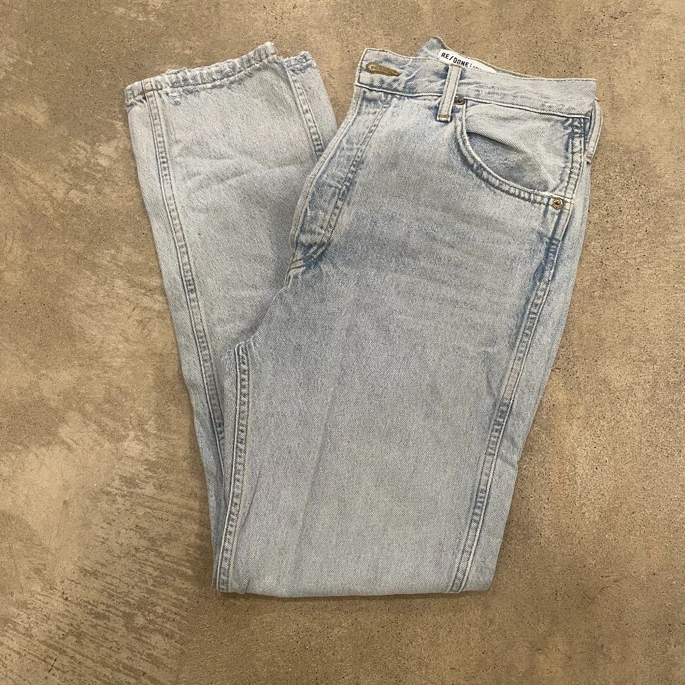 ReDone Straight Leg High Rise Denim